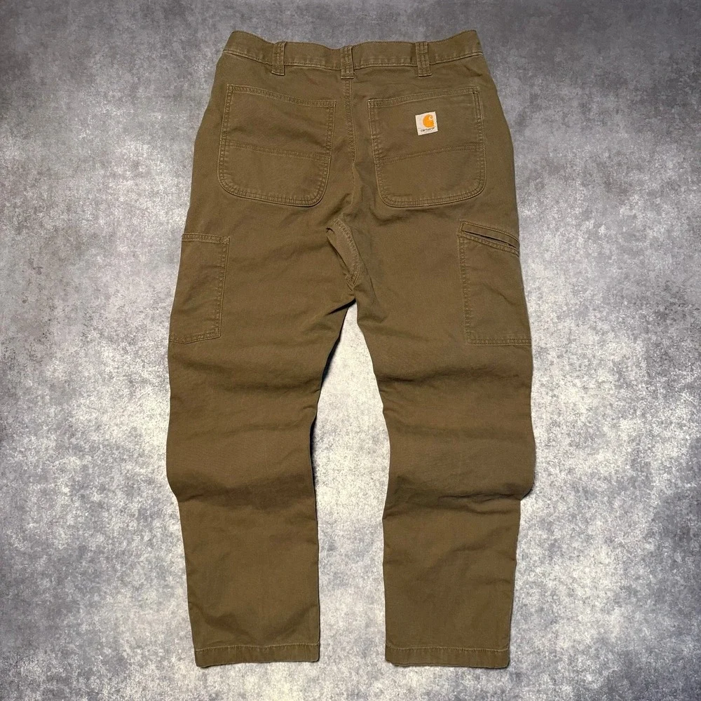 Carhartt Rugged Flex Relaxed Fit Double Front Utility Work Pant Brown 33x32